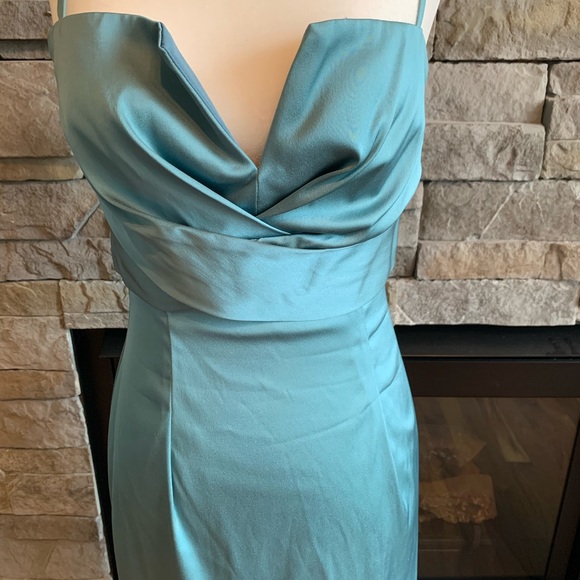 Light Blue Grey Cocktail Dress - Picture 3 of 6
